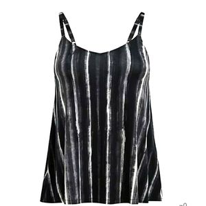 Torrid Size 3X Swing Cami - Stripe Black Wash